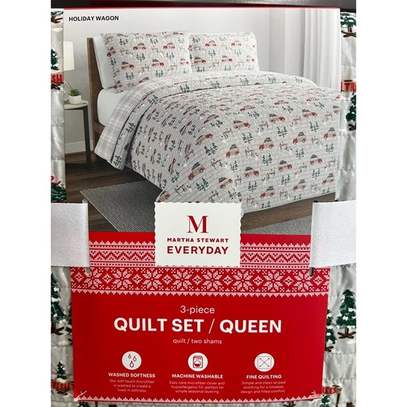Martha Stewart Bedding Martha Stewart Queen Size Christmas Holiday